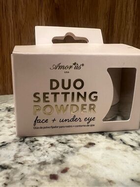 Amorus Duo Setting Powder Face + Under Eye - Pink